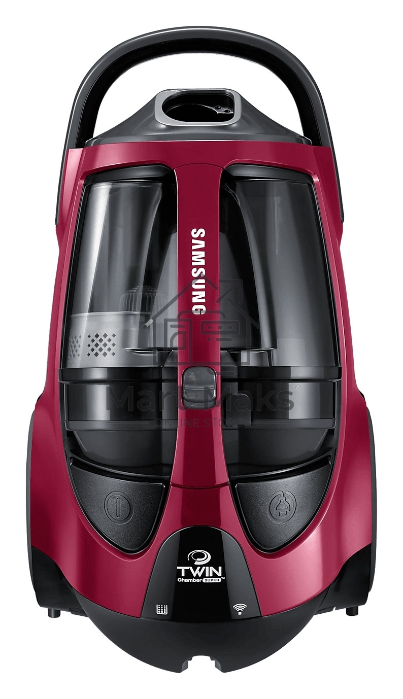 Пылесос Samsung VCC885FH3P красный, 430/2200 Вт, уборка сухая, пылесборник двойная камера 2л