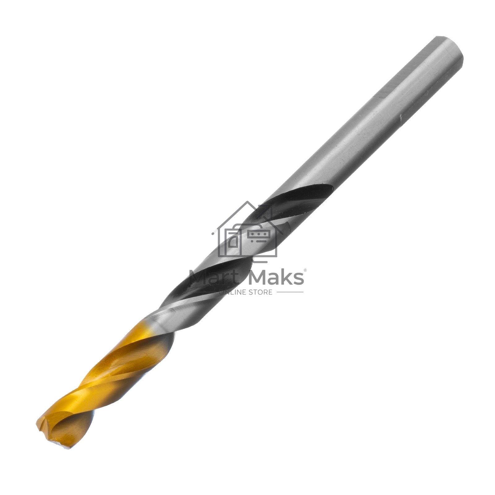 Сверло спиральное по металлу 8 x 117мм, Р6М5, Golden Tip, многогранная заточка Denzel