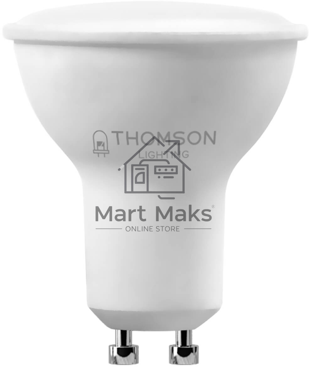 Лампа LED Thomson GU10, полусфера, 8Вт, 6500К, белый холодный, TH-B2327, 1 шт.