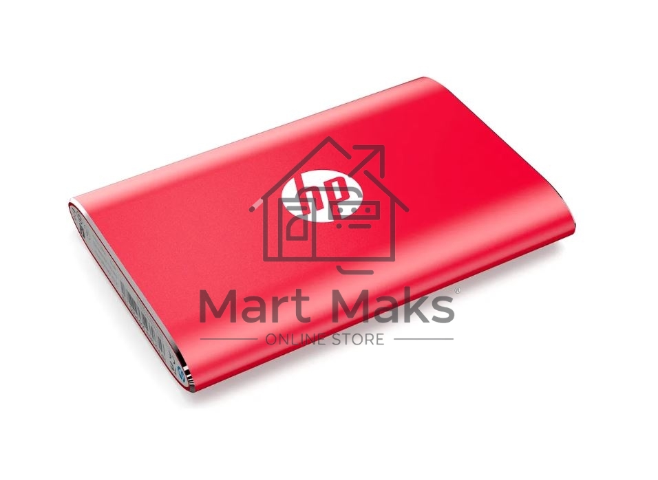 Портативный твердотельный накопитель HP P500, USB 3.2 gen.2 / USB Type-C / USB Type-A, OTG, 1 ТБ, R420/W260, красный