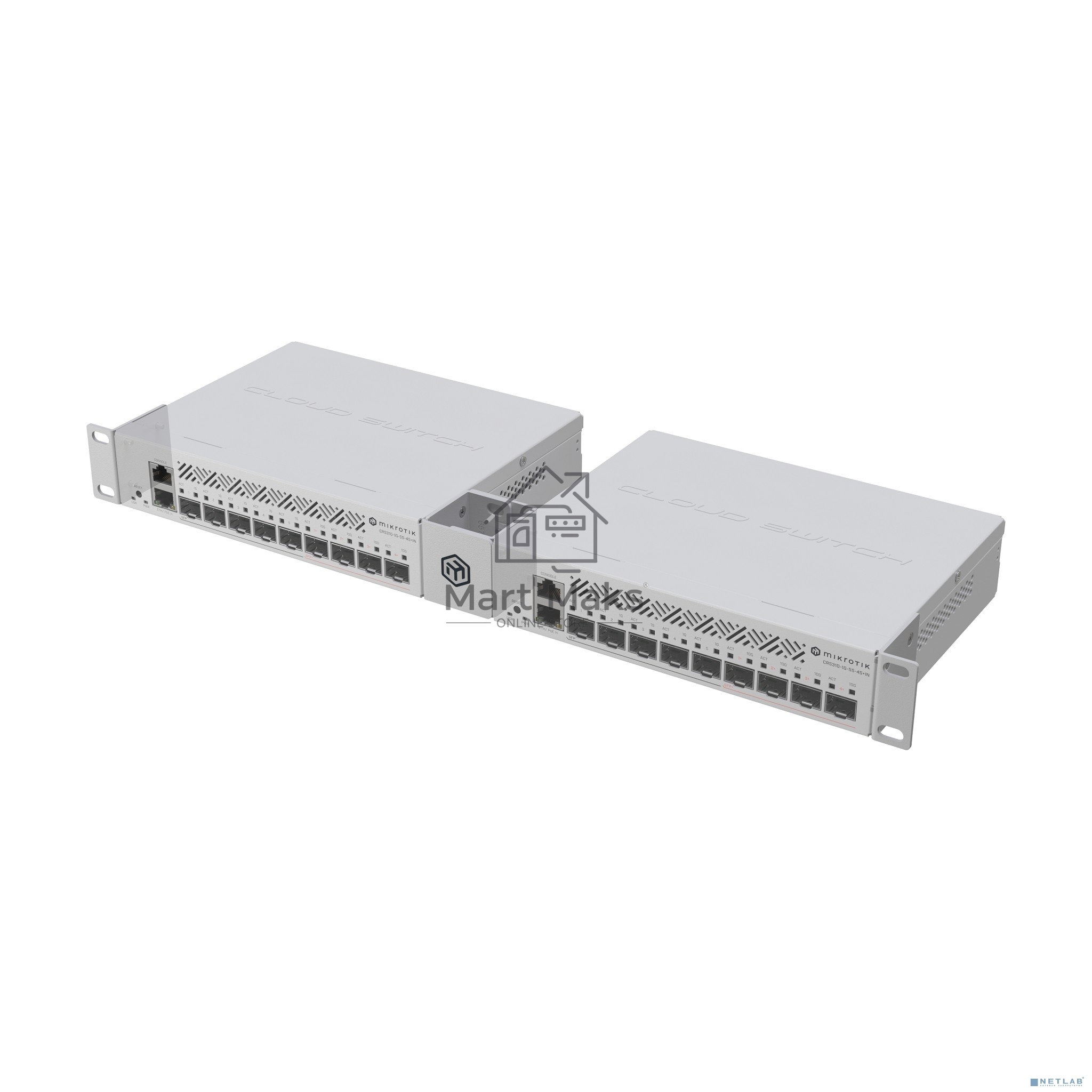 Стоечный крепеж MikroTik RMK-2/10 - 1U rack mount kit