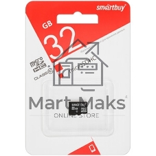 Флеш карта microSD 32Gb, Smartbuy microSDHC Class 10