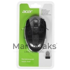 Мышь беспроводная Acer OMR070 черный, 1600 dpi, радиоканал, Bluetooth, USB, кнопки - 6