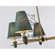 Люстра Ambrella light LH75051/5 BS/GN латунь/зеленый E14*5 max 40W D700*580
