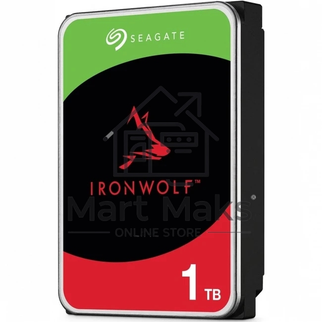 Жесткий диск HDD Seagate SATA IRONWOLF 1TB 5400rpm 256Mb 1 year warranty (replacement ST1000VN002, ST1000DM014, WD10EFRX, WD10EZEX)