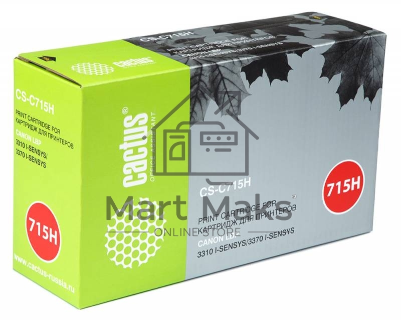 Картридж лазерный Cactus CS-C715H черный (7000 стр.) для Canon LBP 3310 i-Sensys/3370 i-Sensys