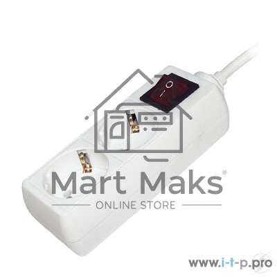 Удлинитель 2х5м с заземл. 16А IP20 У02К с выкл. 2P+PE ИЭК WYP10-16-02-05-ZK-N