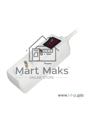 Удлинитель 2х5м с заземл. 16А IP20 У02К с выкл. 2P+PE ИЭК WYP10-16-02-05-ZK-N