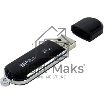 Флешка USB R/W Silicon Power R/W 64Gb LuxMini 322 SP064GBUF2322V1K USB2.0 черный