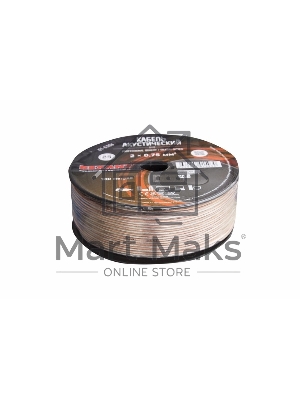 Кабель акустический Rexant 2х0,75 м м², прозрачный SILICON, бухта 100 м 01-6304