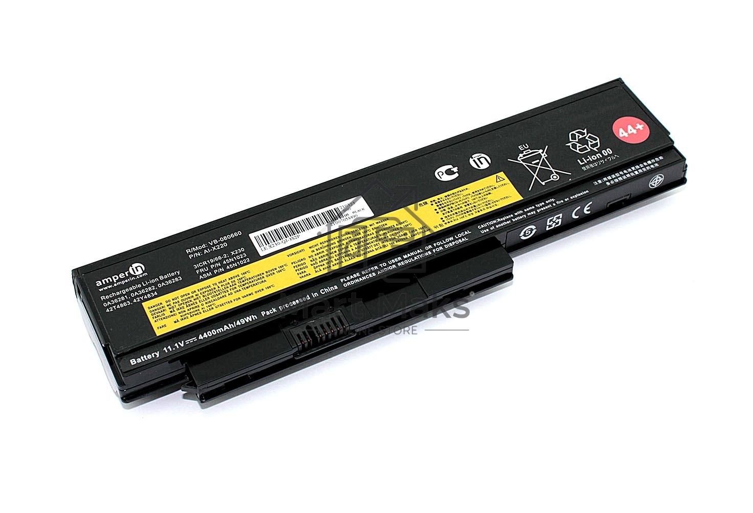 Аккумуляторная батарея Amperin для ноутбука Lenovo ThinkPad X220 11.1V 4400mAh AI-X220