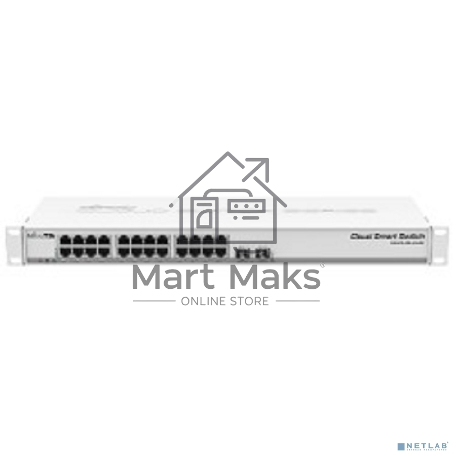 Коммутатор MikroTik CSS326-24G-2S+RM 24х Gigabit RJ45, 2х SFP+