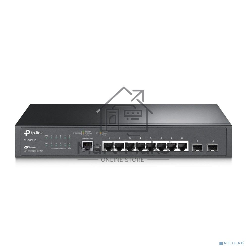 Коммутатор TP-Link SMB TL-SG3210 JetStream 8-Port Gigabit L2 Lite Managed Switch with 2 SFP Slots