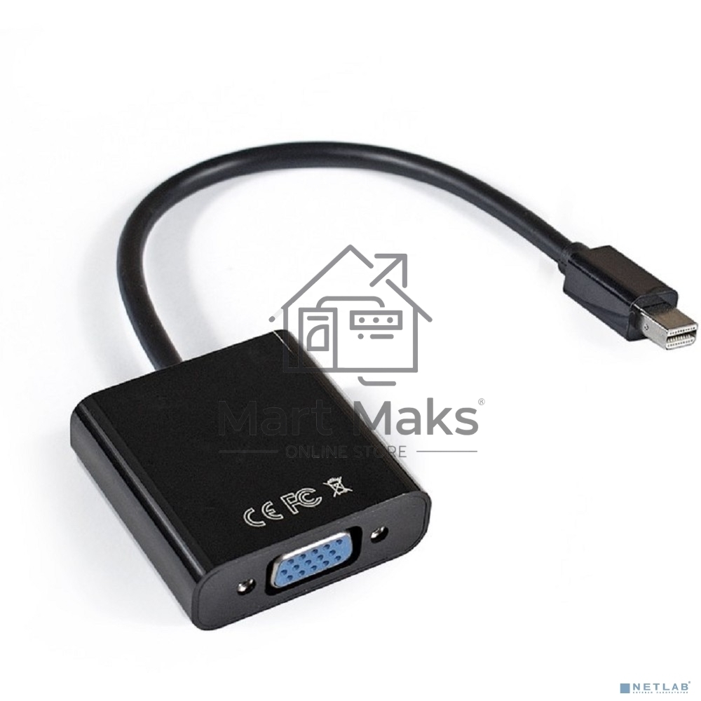 Кабель-переходник ExeGate EX284923RUS miniDisplayPort-VGA ExeGate EX-mDPM-VGAF-0.15 (mini20M/15F, 0,15м)