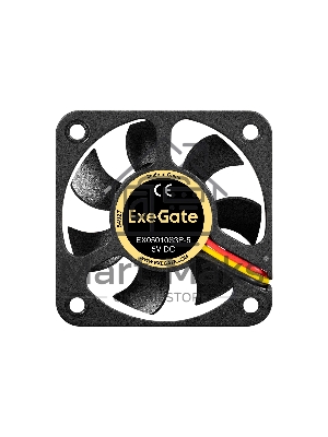 Вентилятор для корпуса ExeGate EX05010S3P-5 черный, 50 мм, 5500 об/мин, 27 дБ, 3 pin