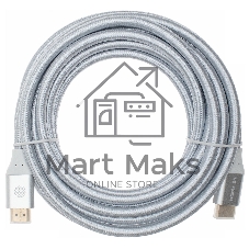 Кабель аудио-видео Cactus CS-HDMI.2.1-5 HDMI (m)/HDMI (m) 5м. Позолоченные контакты серебристый