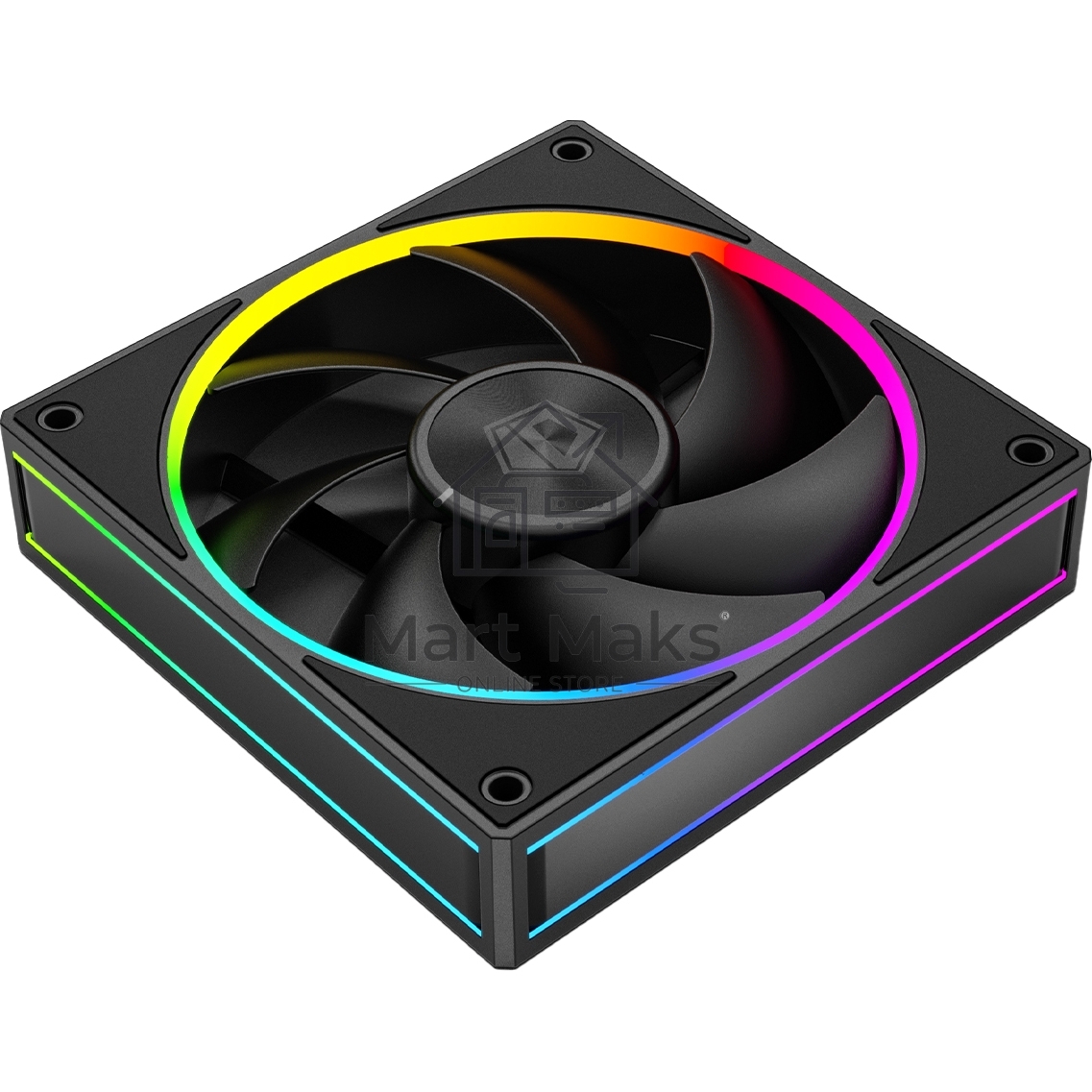 Вентилятор для корпуса ID-Cooling AF-127-ARGB-K черный, 120 мм, 2000 об/мин, 29.9 дБ, 4 pin