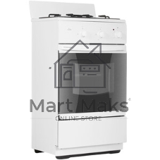 Плита комбинированная Flama CK 2202 W белый, конфорок 2 шт, духовка 30 л, 50 см x 85 см x 38 см