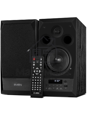 Акустическая система 2.0 SVEN MC-10, чёрный, мощность 2x25Вт (RMS), FM-тюнер, USB/microSD, дисплей, пульт ДУ, Bluetooth SVEN MC-10, чёрный, акустическая система 2.0, мощность 2x25Вт (RMS), FM-тюнер, USB/microSD, дисплей, пульт ДУ, Bluetooth