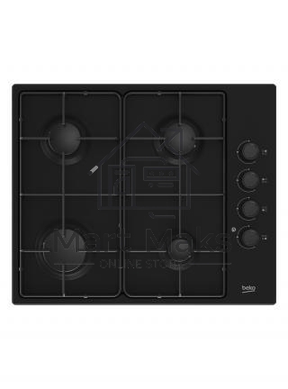 Встраиваемая газовая варочная поверхность Beko HIGG 64123 SB, черный