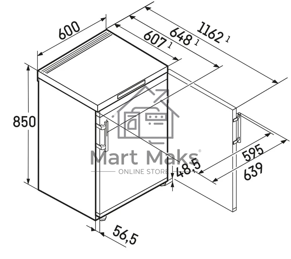 Морозильная камера Liebherr FNsddi 1624-20 001, нержавеющая сталь, 86 л, 4 ящика