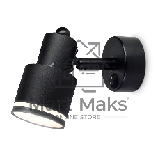 Накладной поворотный спот с выключателем Ambrella light TA1282 BK черный GU10 max 12W 100*55*132