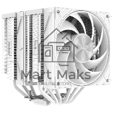 Кулер для процессора SAMA A60W белый, 2x120 мм, алюминий/медь, 800-2200 об/мин, 29 дБ, 4 pin PWM, 265 Вт, высота 156.5 мм