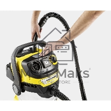 Строительный пылесос Karcher WD 6 P S V-30/8/35/T (YSY) желтый, 300/1300 Вт, уборка сухая/сбор воды, пылесборник мешок/контейнер, 30 л