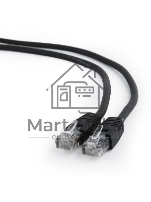 Патч-корд UTP Cablexpert кат.6, 1м, литой, многожильный черный