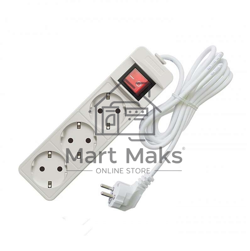 Удлинитель 3х3м с заземл. 16А IP20 3.5кВт с выкл. Союз 481S-8303