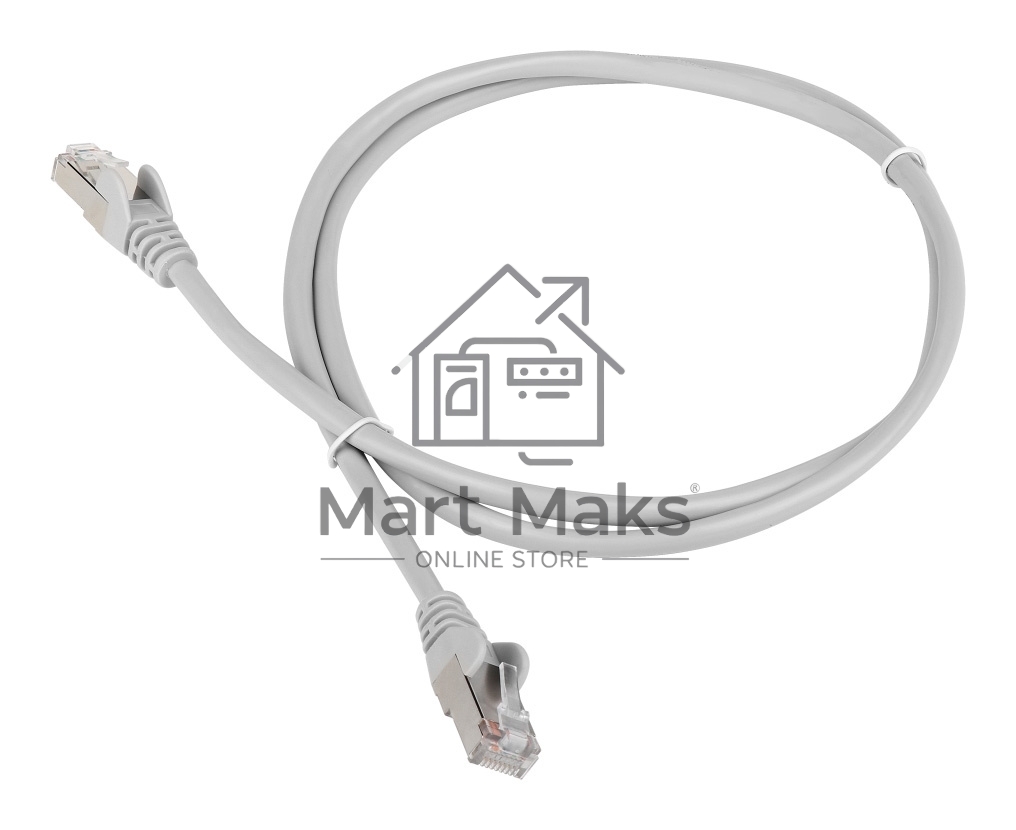 Патч-корд LANMASTER LSZH FTP кат.6, 0.5 м, серый