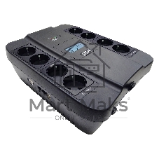 Источник бесперебойного питания Powercom Back-UPS SPIDER, Line-Interactive, LCD, AVR, 550VA/330W, Schuko, USB, черный (1456259)