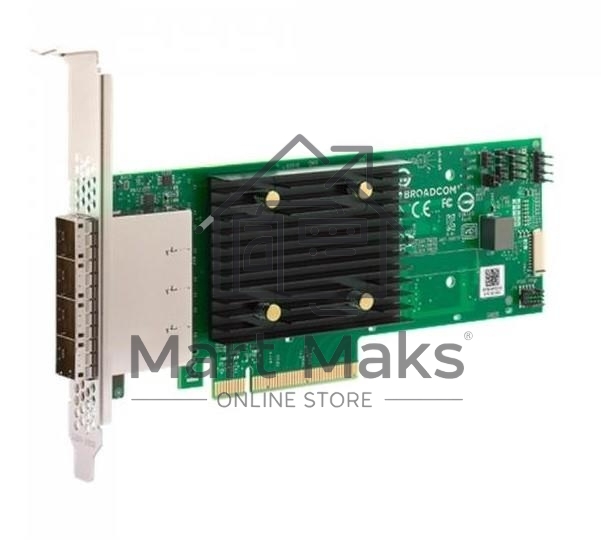 Адаптер SAS 9500-16e SGL (05-50075-00) PCIe Gen4 x8 LP, Tri-Mode SAS/SATA/NVMe 12G HBA, 16port(4*ext SFF8644), 3816 IOC