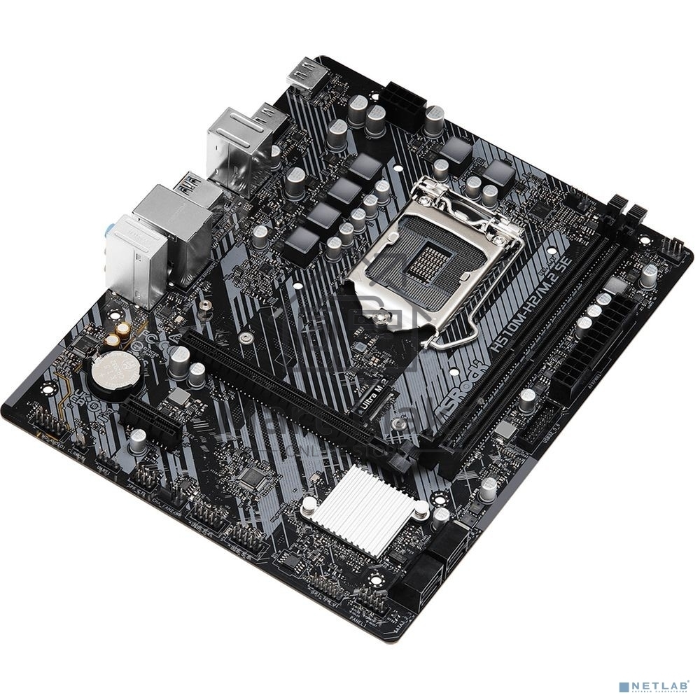 Материнская плата ASRock H510M-H2/M.2 SE, LGA 1200, Intel H470, 2xDDR4, 4xSATA, 1xM.2, 1xPCIe 4.0 x16, 1xPCIe x1, 2xHDMI, 1x 1Gb LAN, 2xUSB 2.0, 4xUSB 3.2 Gen 1, 3x3.5 мм, 7.1, mATX