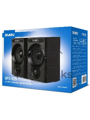 Акустическая система Sven SPS-535, черный, акустическая система 2.0, USB, мощность 2x3 Вт(RMS)