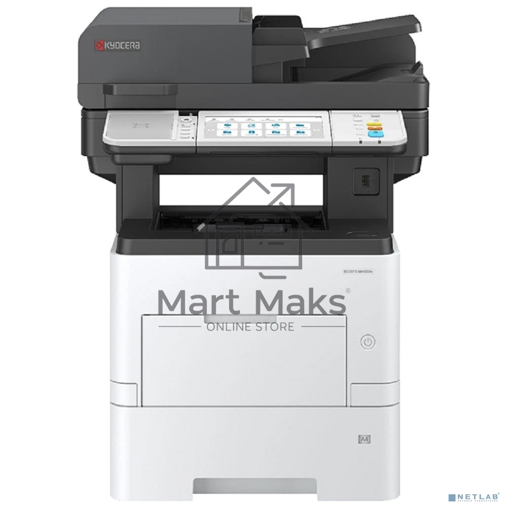 МФУ лазерный KyoceraECOSYS MA4500ifx (110C103NL0), A4, ч/б, печ. до 45 стр/мин., скан. до 60 стр/мин. (ч/б) 40 стр/мин. (цвет), 1200 x 1200 dpi (печать) 600x600dpi (скан.), USB, RJ-45, Air Print, Mopria
