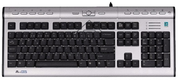 Клавиатура A4Tech KLS-7MUU проводная USB серебристый/черный