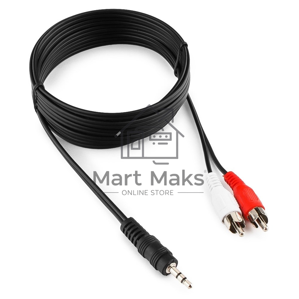 Кабель аудио Gembird Jack3.5 / 2xRCA, 2.5м