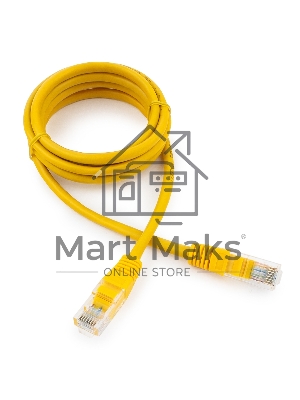 Патч-корд медный UTP Cablexpert PP10-1.5M/Y кат.5e, 1.5м, литой, многожильный, желтый