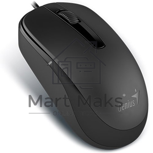 Мышь проводная Genius DX-120 черный, 1000 dpi, USB, кнопки - 3