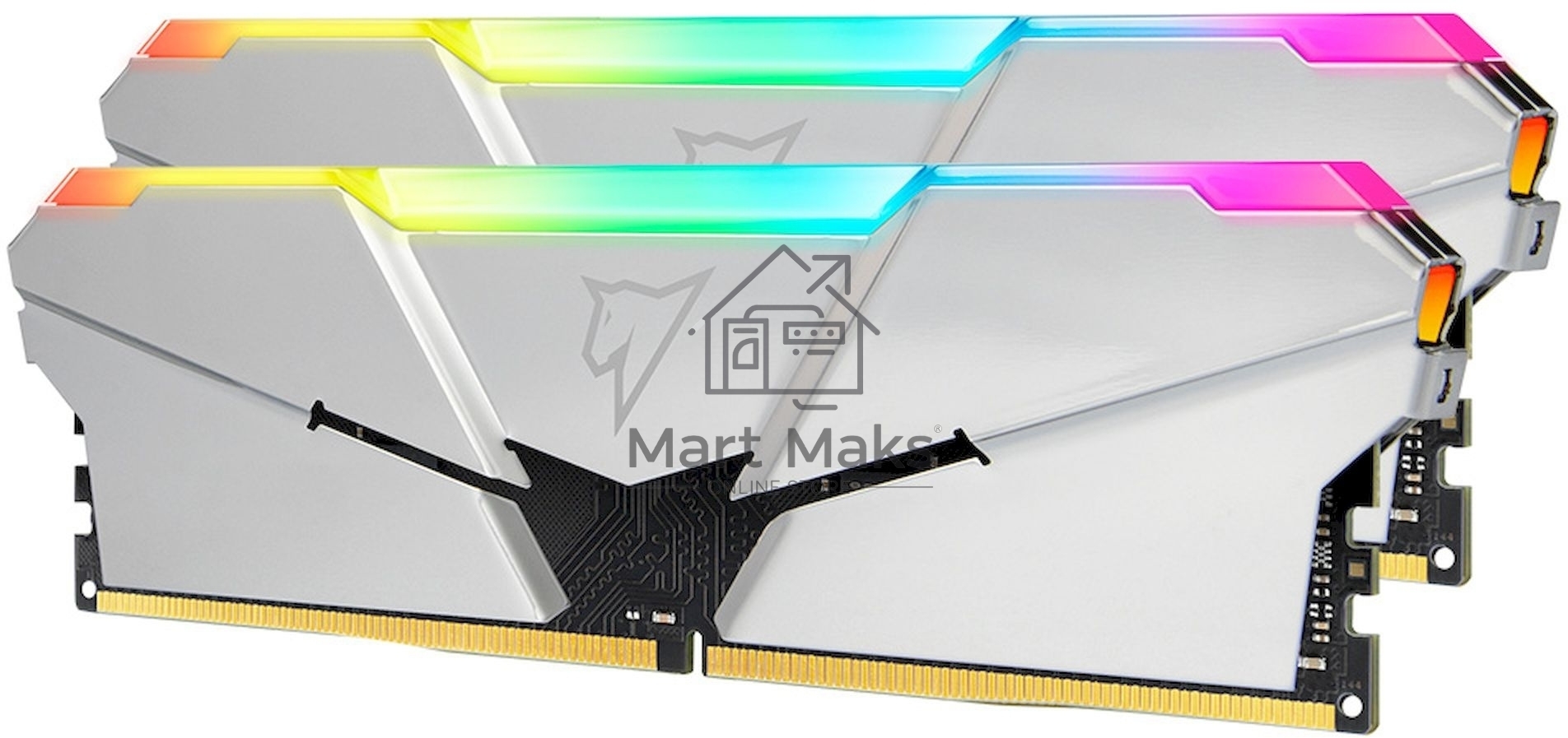 Оперативная память NETAC Shadow, DDR4, 16GB (2x8GB), 3600MHz, CL18, DIMM, с радиаторами, RGB, серебристый