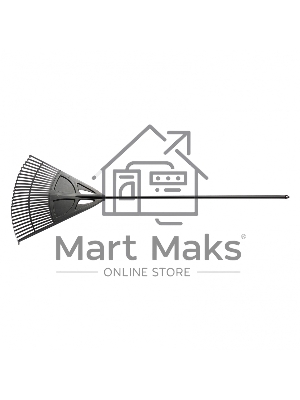 Грабли веерные пластиковые, 620х1750 мм, 27 плоских зубьев, алюминиевый черенок, Россия Palisad