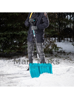 Лопата для уборки снега пластиковая LUXE, 540х375х1520 мм, стальной черенок Palisad