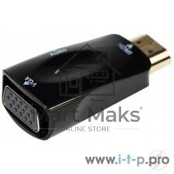 Переходник HDMI-VGA Cablexpert A-HDMI-VGA-02, 19M/15F, Jack3.5 аудиовыход