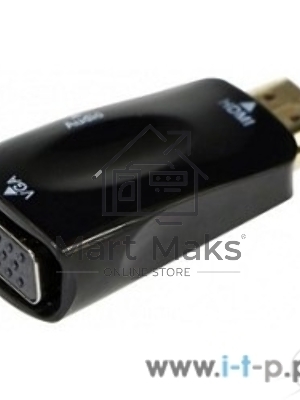 Переходник HDMI-VGA Cablexpert A-HDMI-VGA-02, 19M/15F, Jack3.5 аудиовыход