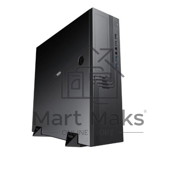 Компьютерный корпус EL555BK PM-300TFX 80+Bronze U3.0*2+U2*2+2*combo Audio; fan 9cm; intrusion switch POWERMAN Slim Case 6143524