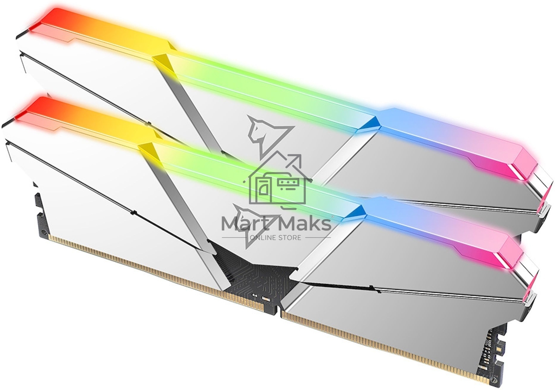 Оперативная память NETAC Shadow, DDR4, 16GB (2x8GB), 3600MHz, CL18, DIMM, с радиаторами, RGB, серебристый