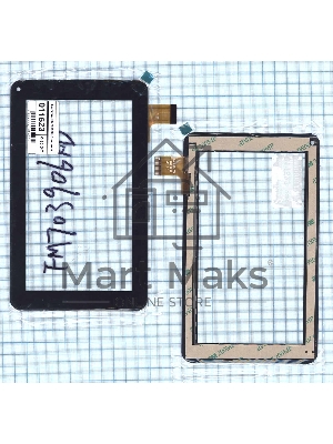 Сенсорное стекло (тачскрин) FM703906KD, черное