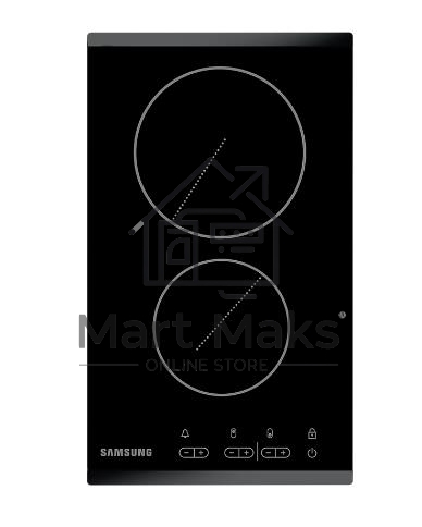Встраиваемая электрическая панель Samsung NZ32R1506BK/WT 288 x 505 x 50 мм, стеклокерамика, 2 конфорки, сенсорное управление, защита от детей, светодиодный LED-дисплей, черный