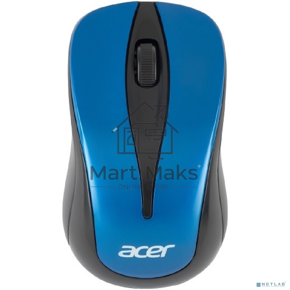 Мышь беспроводная Acer OMR132 синий/черный, 1000 dpi, радиоканал, USB, кнопки - 3